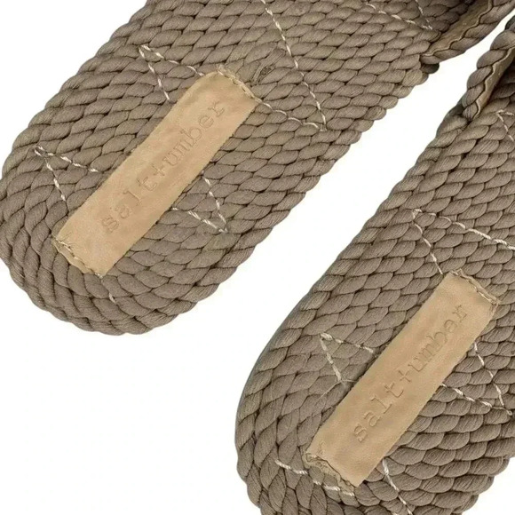 Salt + Umber Sunny Woven Sandal Slides - Size 8 - Picture 3 of 4
